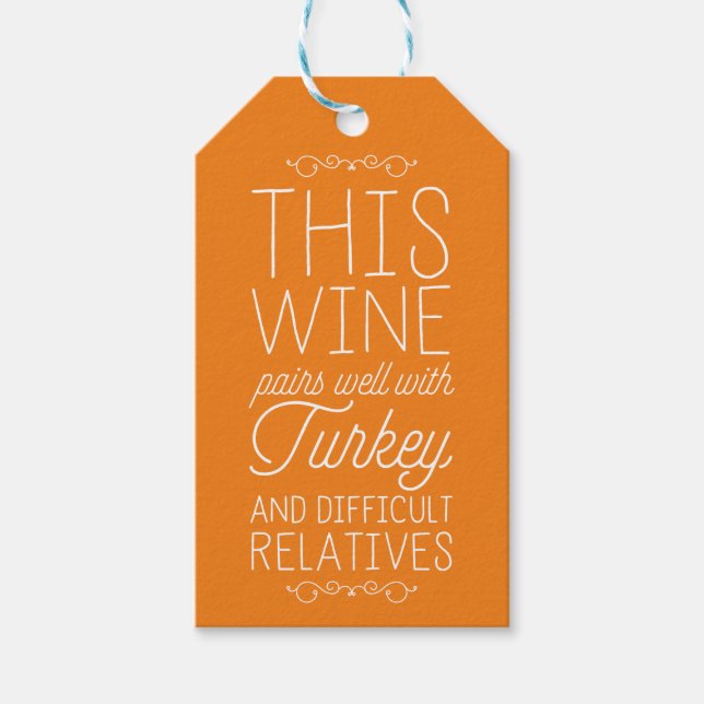 Étiquettes-cadeau Ce Vin Se Paire Bien Avec... (Devant)