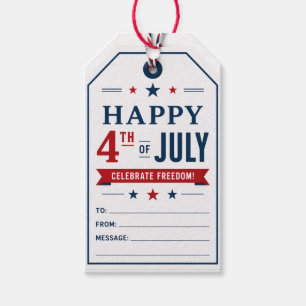 Étiquettes-cadeau Célébration du 14 juillet pour golfeur