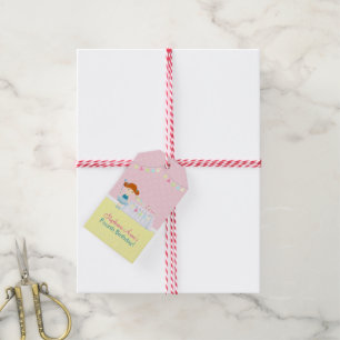 Étiquettes-cadeau Célébration du gâteau de Ballerina