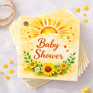 Étiquettes Cadeau Célébration Florale Tournesol Rustique