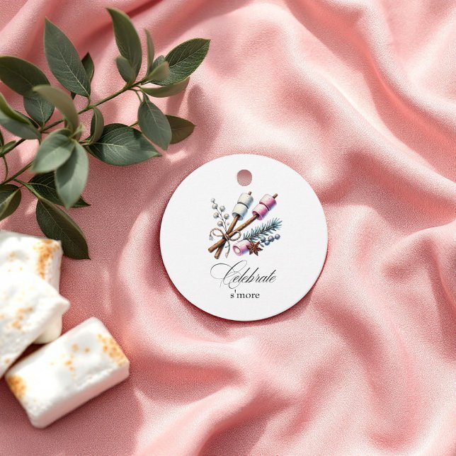 Étiquettes Cadeau Célébrer S'more Custom Camp Bride Bachelorette (Celebrate S'more Custom Camp Bride Bachelorette Favor Tags)