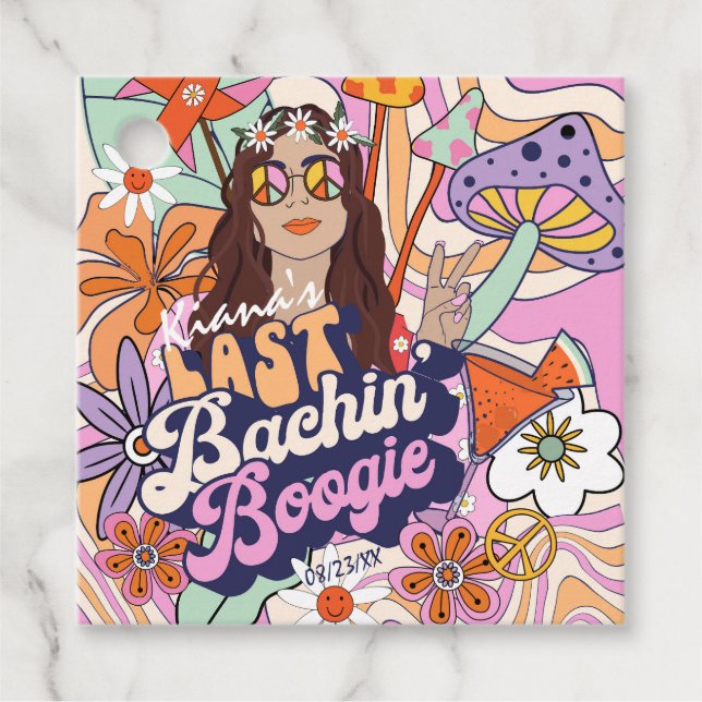 Étiquettes Cadeau Célibataire sur la piste de danse, dernière soirée (Devant)