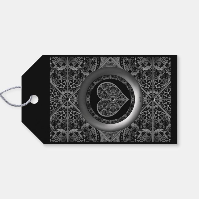Étiquettes-cadeau Céramique noir (Dos (Horizontal))