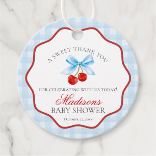 Étiquettes Cadeau Cercle de Baby shower cervelle de de chêne bleu d
