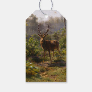 Étiquettes-cadeau Cerf Sauvage (Cerf Mâle) dans les Bois