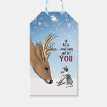 Cerf & Souris Noël fait main 