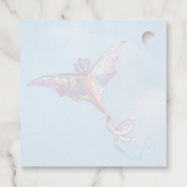Étiquettes Cadeau Cerf-volant Dragon  (Dos)