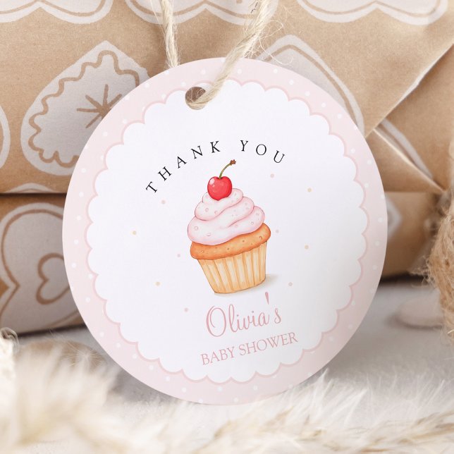 Étiquettes Cadeau Cerise sur le Baby shower supérieur (Créateur téléchargé)