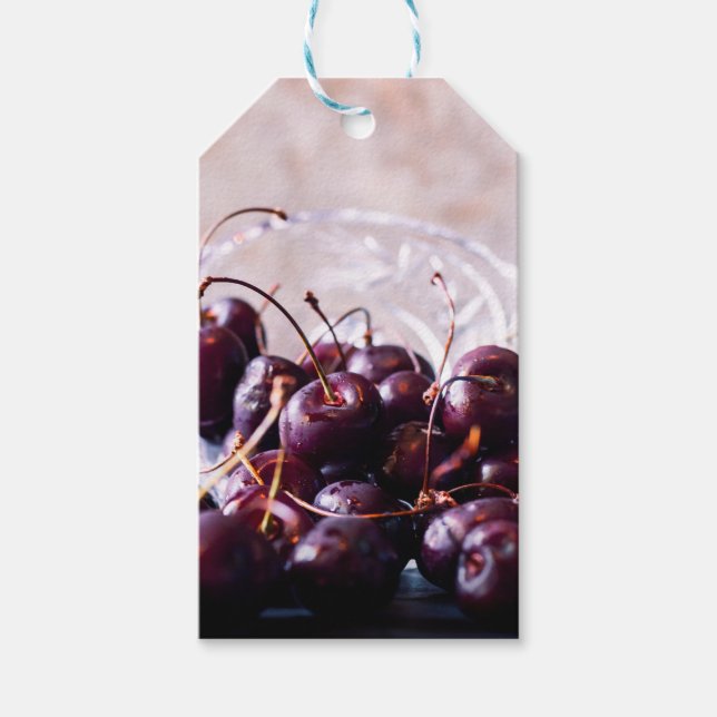 Étiquettes-cadeau cerises (Devant)