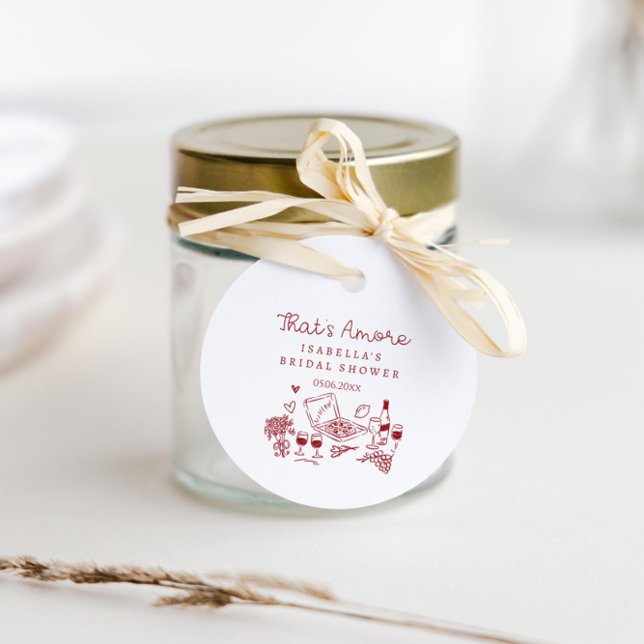 Étiquettes Cadeau C'est Amore Fête des mariées (Créateur téléchargé)