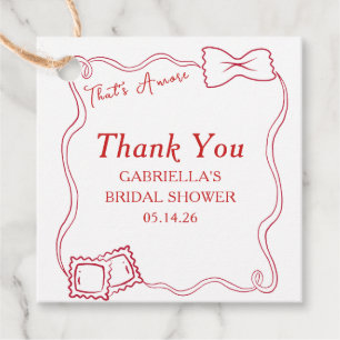 Étiquettes Cadeau C'est Amore Italien Merci de Fête des mariées