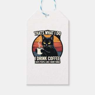Étiquettes-cadeau C'est ce que je fais je bois du café je déteste le