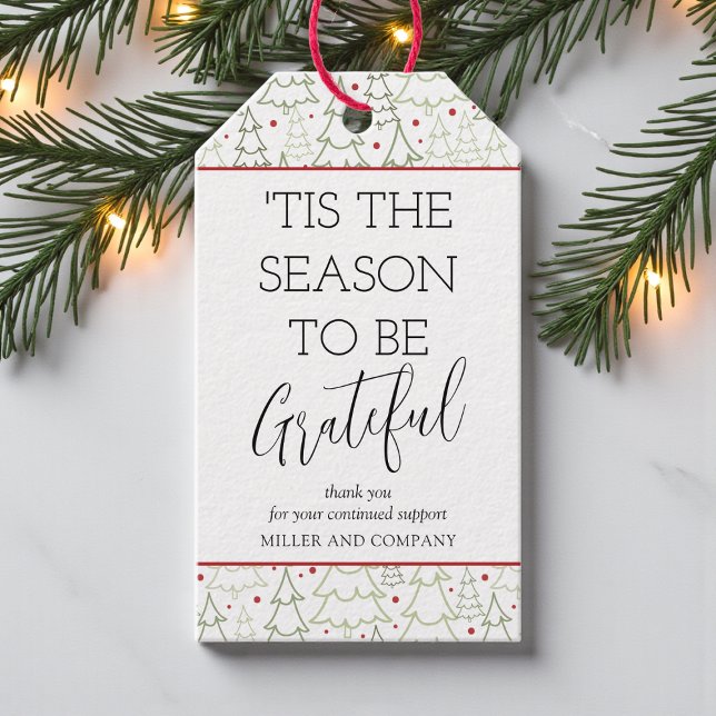 Étiquettes-cadeau 'C'Est La Saison D'Être Gratuit Noël D'Entreprise (Créateur téléchargé)