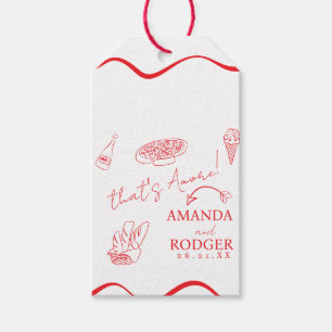 Étiquettes-cadeau C'est l'Amore Italian Doodles Mariage