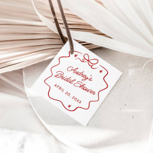 Étiquettes Cadeau C'est l'Amour, Douille Rouge Personnalisée de Douc