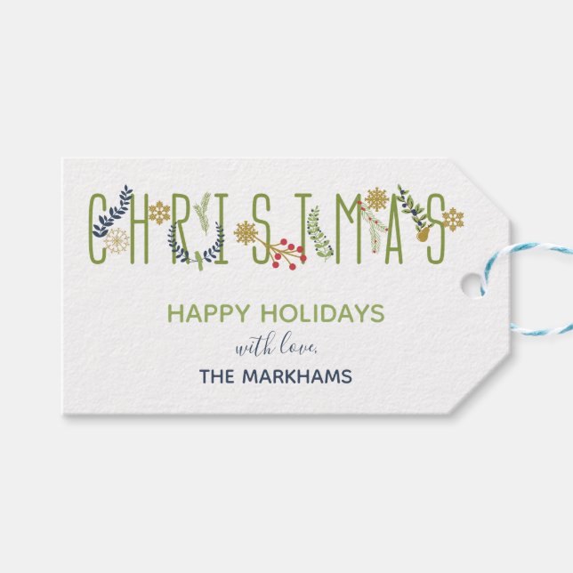 Étiquettes-cadeau C'est le tag cadeau de Noël (Devant (Horizontal))