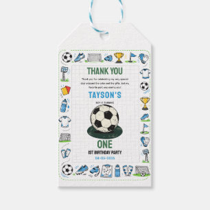 Étiquettes-cadeau C'est l'heure du football, 1er anniversaire