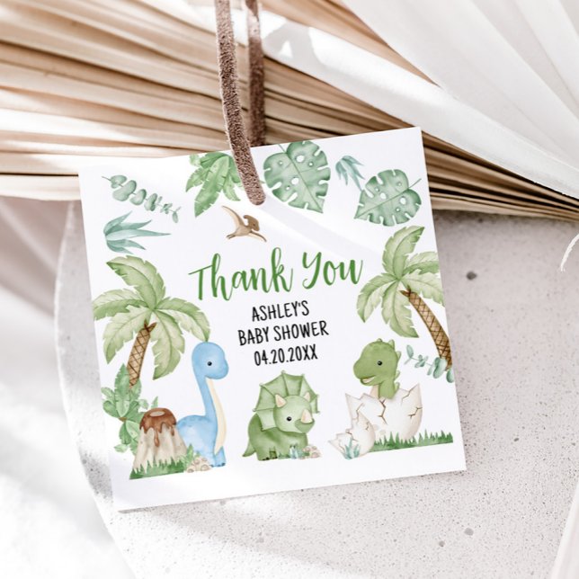 Étiquettes Cadeau C'est un Baby shower de dinosaures (Créateur téléchargé)