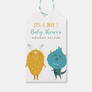 Étiquettes-cadeau C'est un garçon Petit monstre baby shower Tags cad