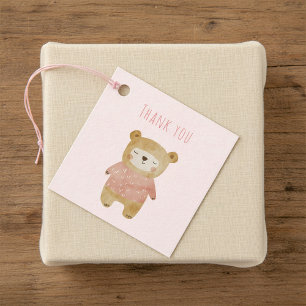 Étiquettes Cadeau C'est un ours en aquarelle mignon pour une fille R