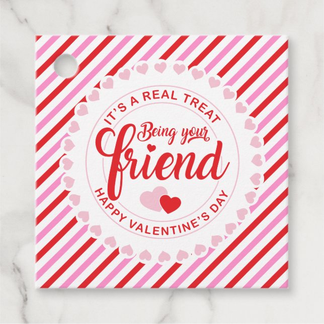 Étiquettes Cadeau C'est un vrai régal d'être votre ami Valentine (Devant)