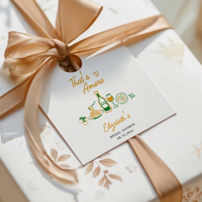 Étiquettes Cadeau C'est une Fête des mariées italienne plus rustique (Créateur téléchargé)