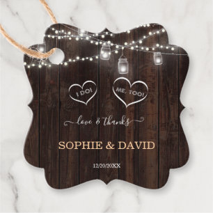 Étiquettes Cadeau Chaîne Vintage unique Lumières Vielle Grange I DO 