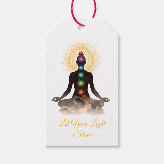 Étiquettes-cadeau Chakra Healing Gift Tag – Inspirational Spiritual (Devant)