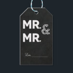 Étiquettes-cadeau Chalk Chalkboard M. & MR Fiançailles Mariage gay<br><div class="desc">Customisez comme vous voulez. Éléments correspondants disponibles.</div>
