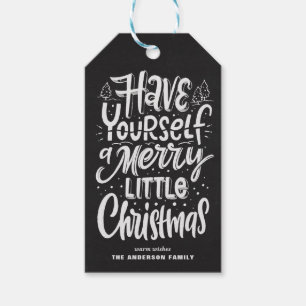 Étiquettes-cadeau Chalkboard Ayez-vous un joyeux petit Noël