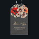 Étiquettes-cadeau Chalkboard Floral or Rustique Mariage<br><div class="desc">tableau noir floral et éléments or mariage merci étiquettes</div>