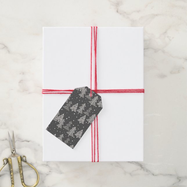 Étiquettes-cadeau Chalkboard Handdrawn (Avec de la ficelle)
