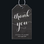 Étiquettes-cadeau Chalkboard Merci mignon Moderne Calligraphie<br><div class="desc">Balise cadeau Whimsical et rustique,  avec calligraphie moderne,  rayures motif et faux tableau. Cette étiquette cadeau est parfaite pour les événements mariages et autres. Les textes sont personnalisables pour vous permettre de les personnaliser selon vos besoins. D'autres couleurs sont disponibles.</div>