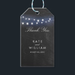Étiquettes-cadeau Chalkboard with lights thank you gift tag<br><div class="desc">Apportez un charme intemporel à votre mariage grâce à nos panneaux de style vintage. Parfaits pour ajouter une touche d'élégance classique, ces panneaux sont idéaux pour guider les clients, améliorer votre décoration et créer une atmosphère nostalgique. Leur design évoque un sentiment de grâce d'antan, rendant votre journée spéciale merveilleusement mémorable...</div>