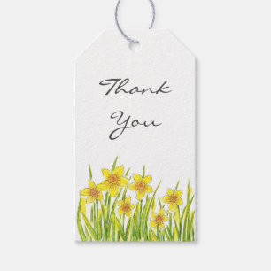 Étiquettes-cadeau Champ de jonquilles
