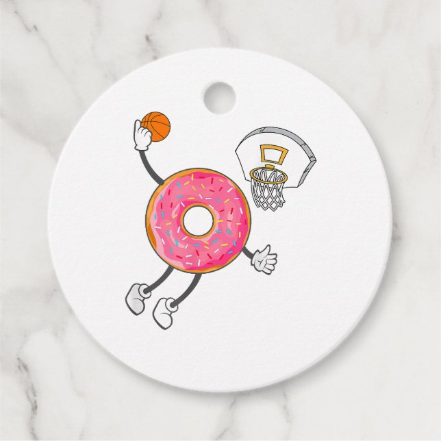 Étiquettes Cadeau Champ de nourriture Dunking Donut Hole (Devant)