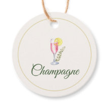Champagne Mimosa Bar Bottle Tag