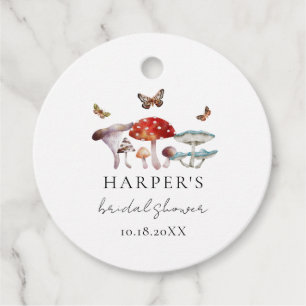 Étiquettes Cadeau Champignons Boho Fête des mariées Favoriser Tags