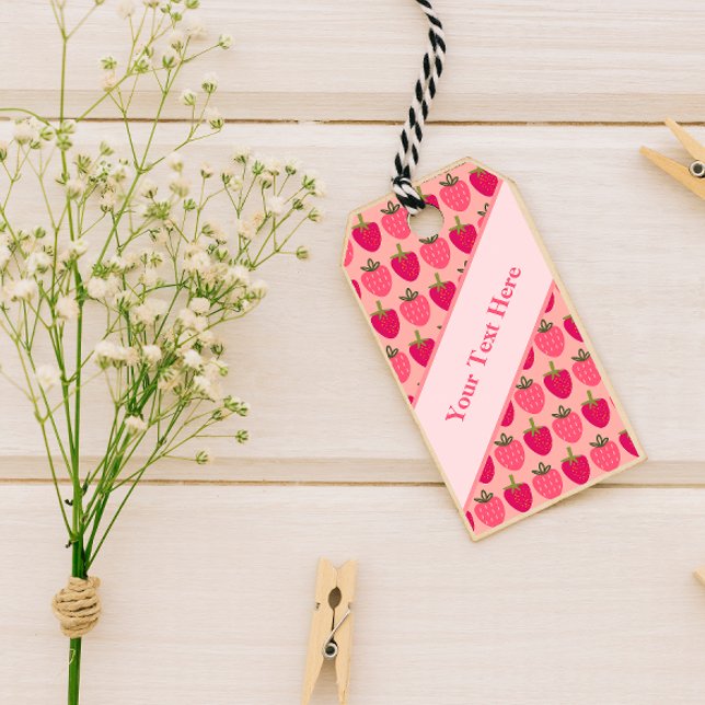 Étiquettes-cadeau Champs de fraises ravissant (Créateur téléchargé)