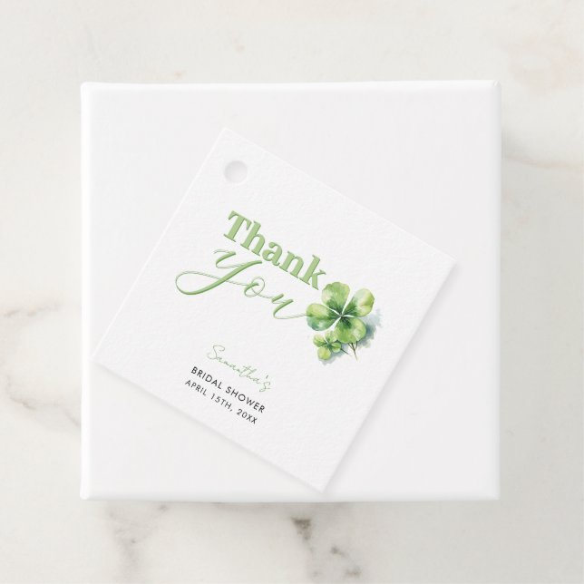 Étiquettes Cadeau Chanceux en amour : Baby Shower Saint-Patrick  (En situation)