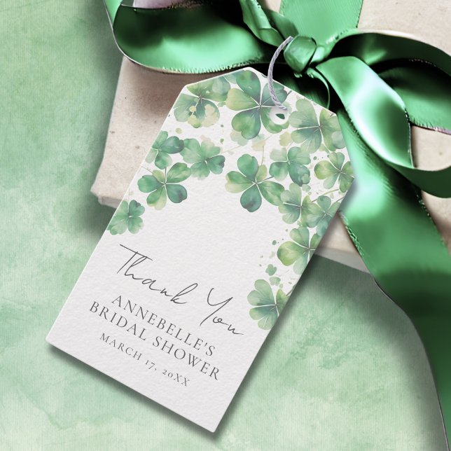 Étiquettes-cadeau Chanceux en amour Fête de mariage pour la Saint-Pa (Lucky In Love St. Patrick's Day Bridal Shower Gift Tags )