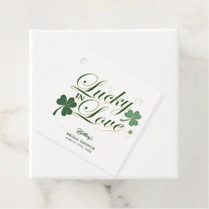 Étiquettes Cadeau Chanceux en amour St Patrick's Moderne Enterrement