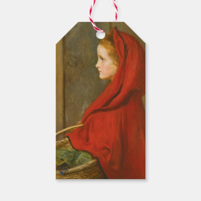 Étiquettes-cadeau Chaperon rouge (par John Everett Millais) (Devant)