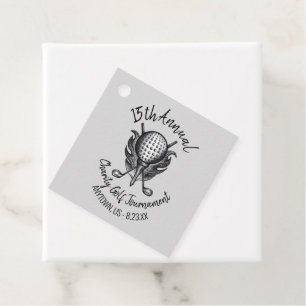 Étiquettes Cadeau Charity Golf Tournoi Ball Tee Clubs Course