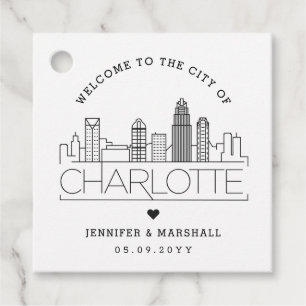 Étiquettes Cadeau Charlotte Skyline   Accueil mariage