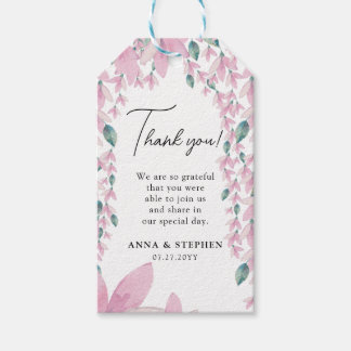 Étiquettes-cadeau Charming Wisteria Rose Floral