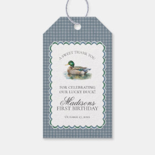 Étiquettes-cadeau Chasse au canard de Mallard En vichy Garçon Annive