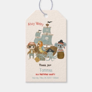Étiquettes-cadeau Chasseurs de trésors Pirate Anniversaire