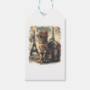 Étiquettes-cadeau Chat Compagnon de Voyage