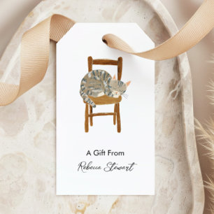 Étiquettes-cadeau Chat confortable pour toutes occasions Un cadeau p